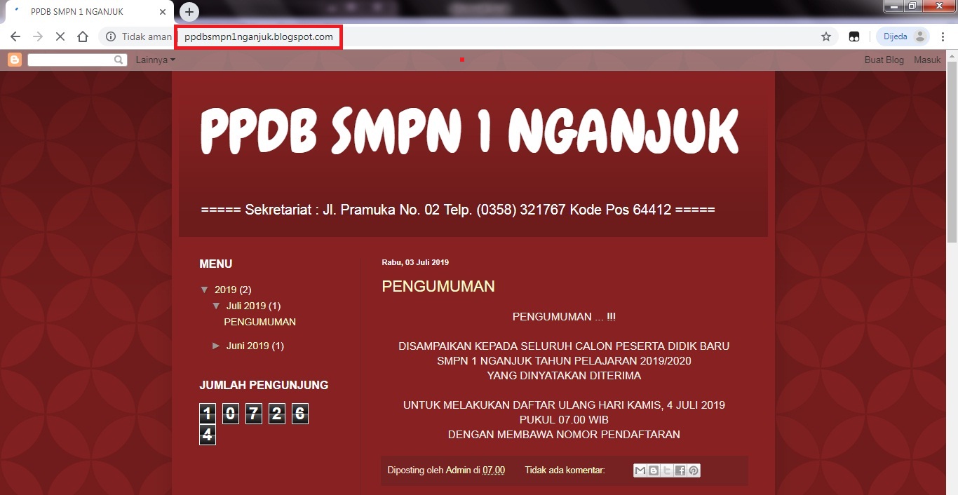 Informasi Online PPDB SMPN 1 Nganjuk
